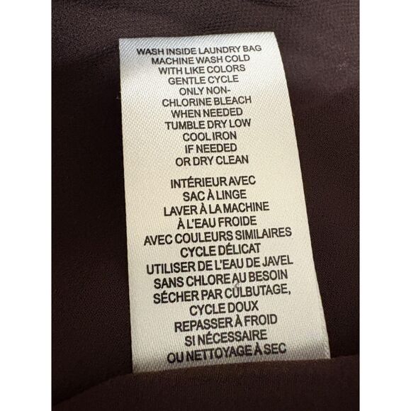 Joie Dress Womens Small Brown Long Sleeve Wrap Tiered Midi Polyester Boho - Picture 7 of 7